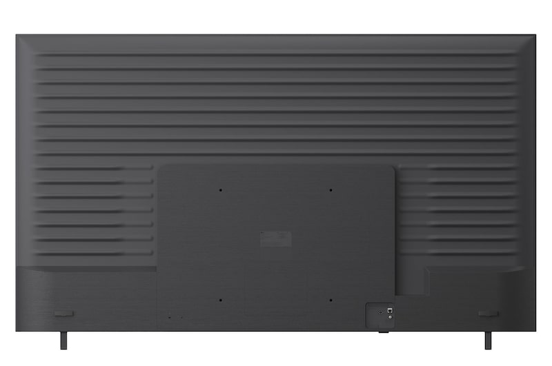 TV 85 pollici LG NANO 4K UHD AI NU90 4K Smart TV 2026 - Vista posteriore ravvicinata e centrata dello chassis, con evidenza dei fori di montaggio VESA e della disposizione dei connettori.